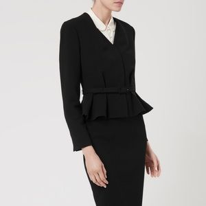 LK BENNETT | Judi Black Blazer Belted Jacket 14